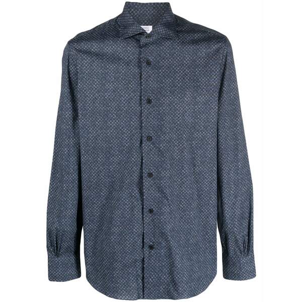 マッザレッリ メンズ プルオーバー トップス Textured-finish cotton shirt  Blue