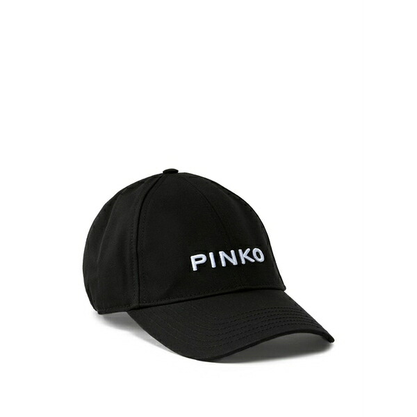 ピンコ レディース かぶり笠 佩び物 Logo-detail baseball cap Black