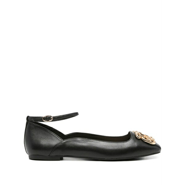 リュージョー レディース サンダル シューズ Ankle-strap ballet flats Black｜asty