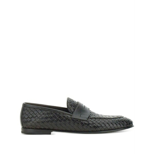 バレット メンズ スリッポン・ローファー シューズ Woven leather loafers Brown