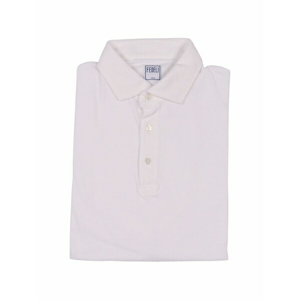 フェデーリ メンズ スポーツシャツ トップス Knitted polo shirt White