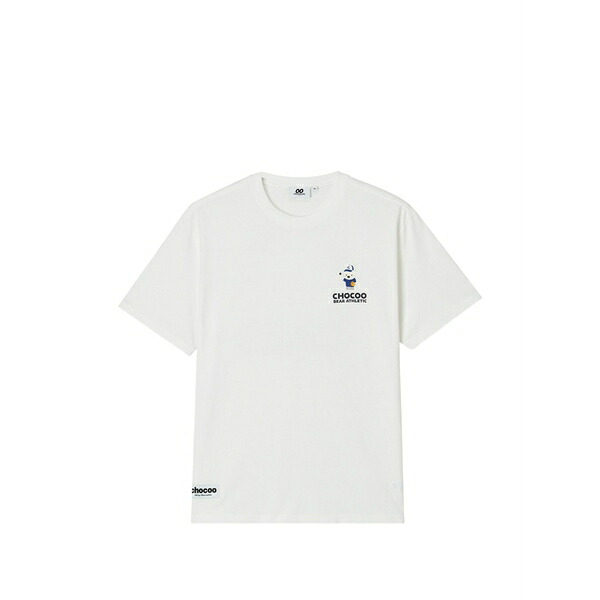 黒茶 メンズ プルオーバー トップス Graphic-print cotton t-shirt White