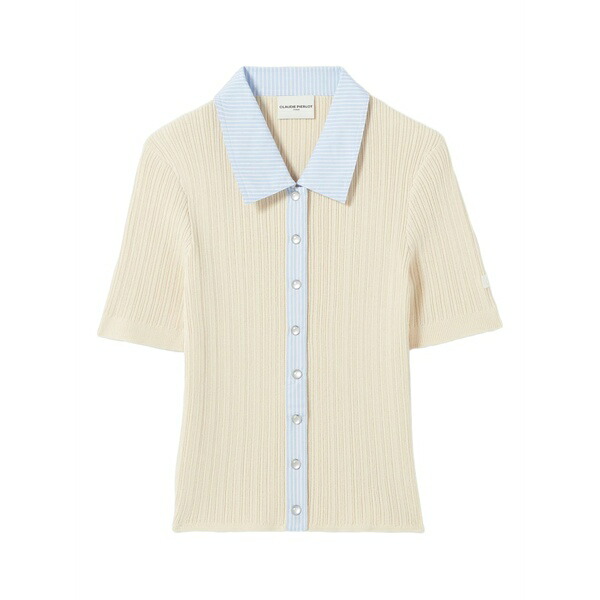 クローディピエルロ レディース シャツ トップス Button-fastening collar shirt Neutrals|asty