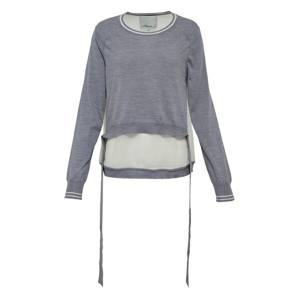 スリーワンフィリップリム レディース 編み物\u0026ティーシャツ アウター Layered wool sweater Grey