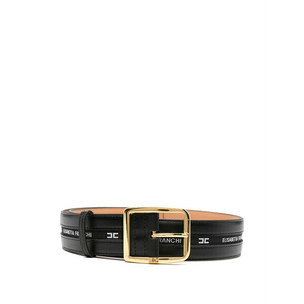 エリザベスフランキ レディース 三尺帯 付属物 Logo-pattern belt Black