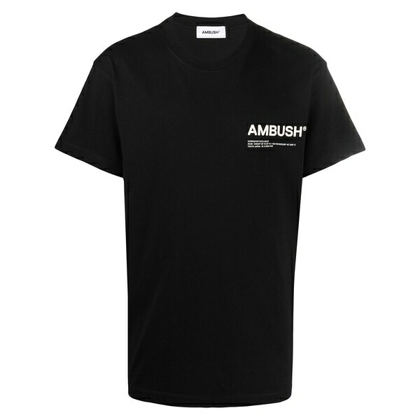 アンブッシュ メンズ ティーシャツ トップス Logo-print cotton t-shirt Black