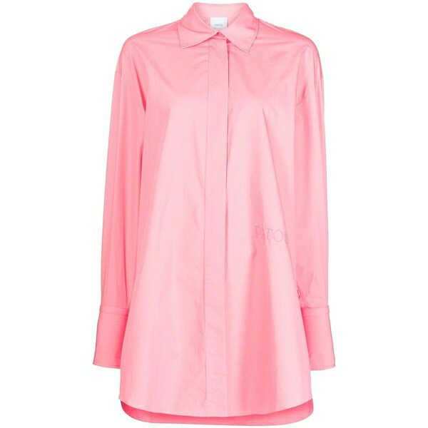 ジャンパトゥ レディース プルオーバー トップス Oversize long-sleeve cotton shirt Pink