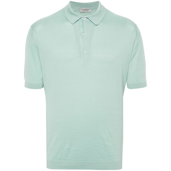 ジョンスメドレー メンズ 編み物\u0026スウェーター アウター Adrian fine-knit polo shirt Green