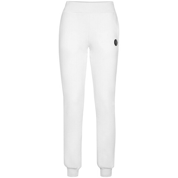 飾り気のない運動競技 レディース 心地よいズボン下 ボトムス Logo-appliqu￡ track pants White