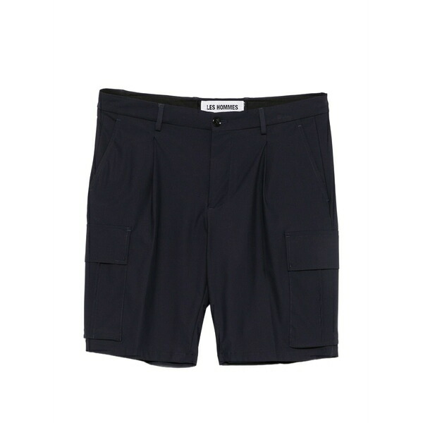 レゾム メンズ 心地好いズボン下 ボトムス Pleated cargo shorts Blue