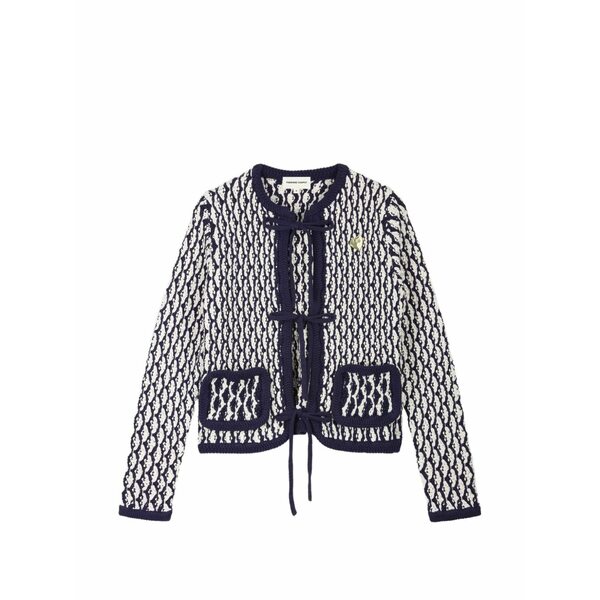 ファビエンヌ シャポット レディース ジレー アウター Balou tie-fastening cardigan Blue