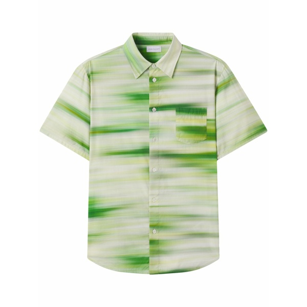 ジョン・エリオット メンズ プルオーバー トップス Abstract-pattern short-sleeve shirt Green