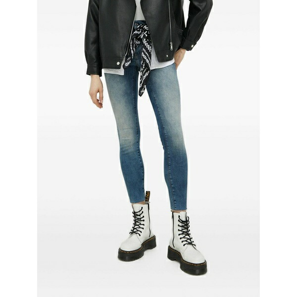 ジースター レディース ジーンズズボン下 ボトムス 3301 frayed-hem jeans Blue