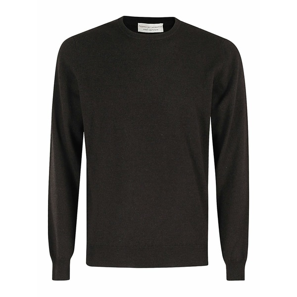 フィリッポ デ ラウレンティス メンズ 編み物\u0026プルオーバー アウター Crew-neck sweater Brown