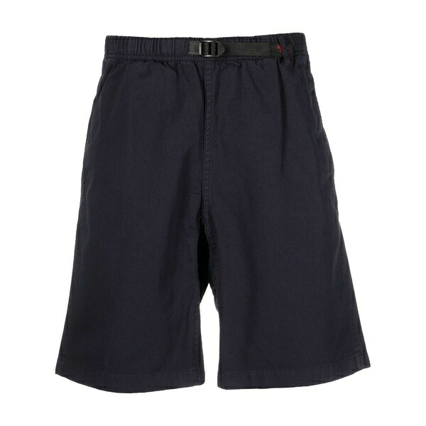グラミチ メンズ 心地よいズボン下 ボトムス Buckle-fastening waistband shorts Blue