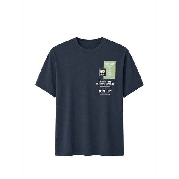 ブラウアー メンズ ティーシャツ トップス Brush graphic-print short-sleeve t-shirt Blue