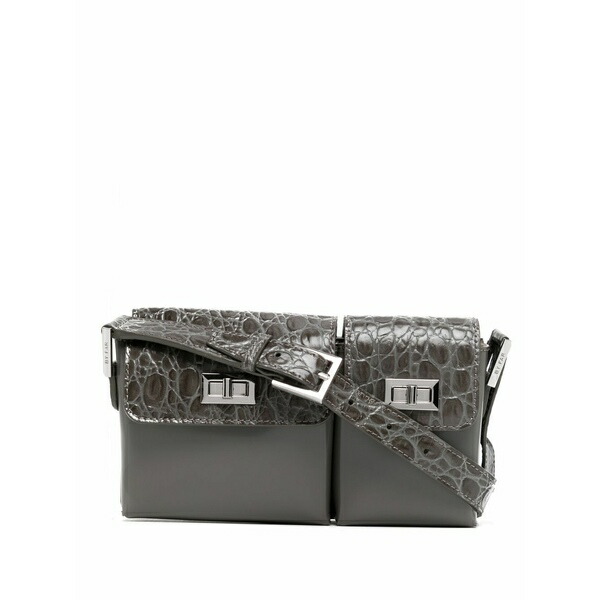 バイ毛皮 レディース ショルダーバッグ 御徒面子 Baby billy crossbody bag Grey