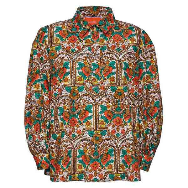 ラ・ダブル・ジェイ レディース プルオーバー トップス Poet printed shirt Brown