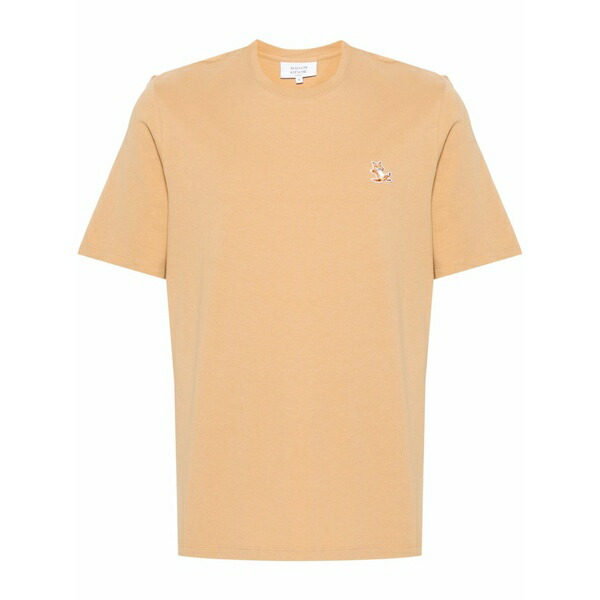 棲み家 狐狸 メンズ プルオーバー トップス Chillax fox patch t-shirt Neutrals