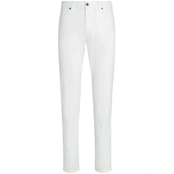 ゼニア メンズ デニムパンツ ボトムス Roccia slim-fit jeans White|asty