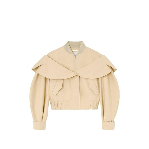 ガニー レディース 上衣＆上衣 アウター Layered-detail bomber jacket Neutrals