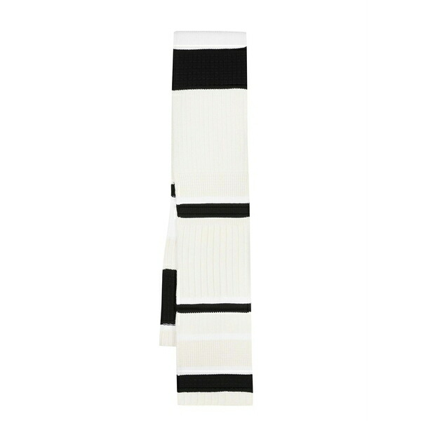 バリー メンズ マフラー・ストール・スカーフ アクセサリー Stripe-print knit scarf White|asty