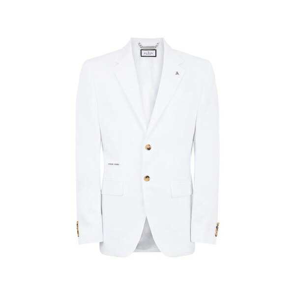 フィリッププレイン メンズ カジュアルパンツ ボトムス Gigolo fit linen blazer White｜asty