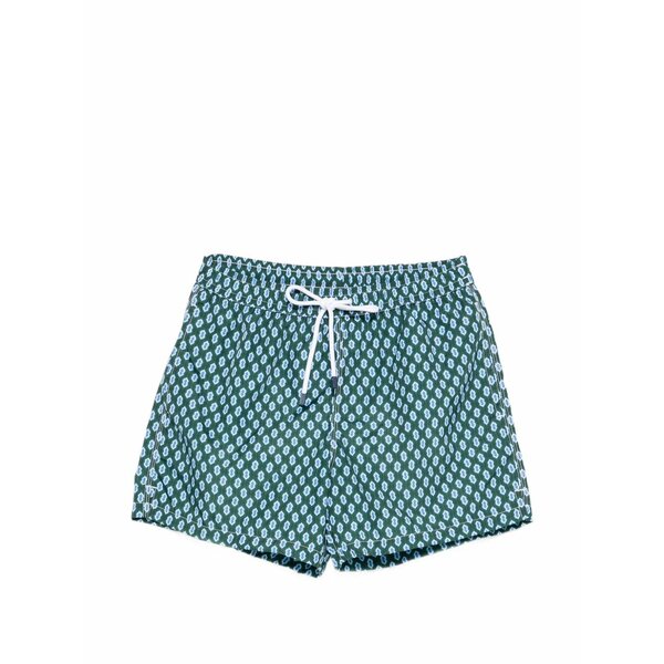 フェデーリ メンズ 心地好いズボン下 ボトムス Drawstring swim shorts Green