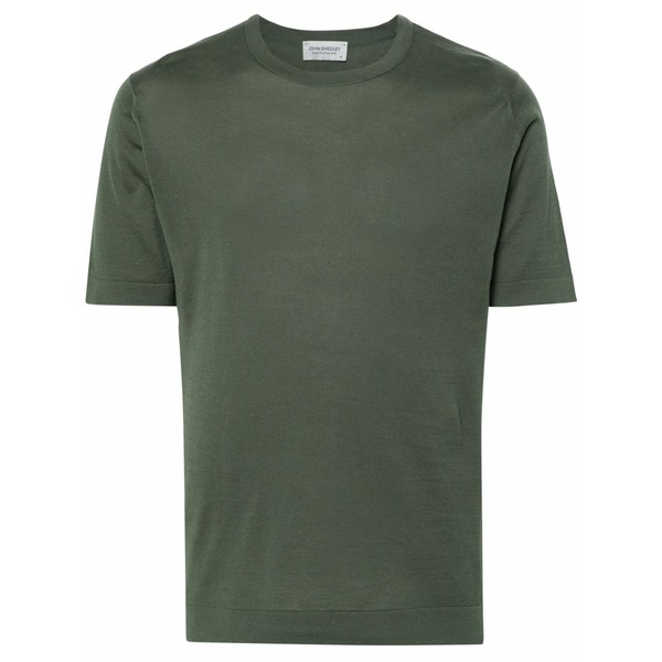 ジョンスメドレー メンズ 編み物\u0026ティーシャツ アウター Lorca fine-ribbed t-shirt Green