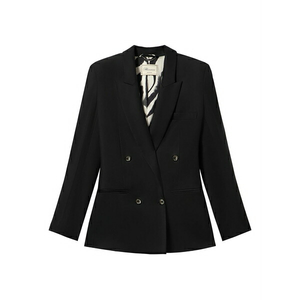 ブルマリン レディース 上衣＆上衣 アウター Double-breasted blazer  Black