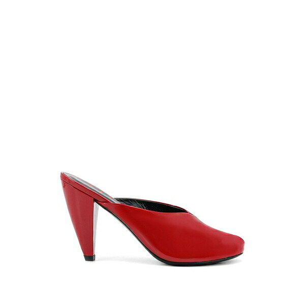 ユダの手紙 レディース サンダル シューズ Paw patent leather mules Red