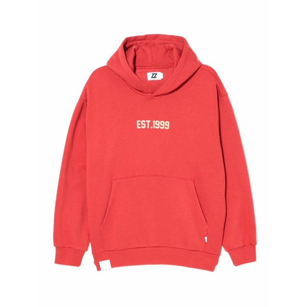 イズエ メンズ パーカー・スウェットシャツ アウター Logo-embroidered hoodie Red
