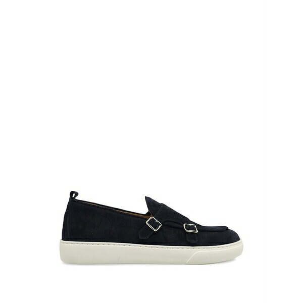 ヘンダーソン・ブラッコ メンズ スリッポン・ローファー シューズ Double buckle-fastening loafers Blue