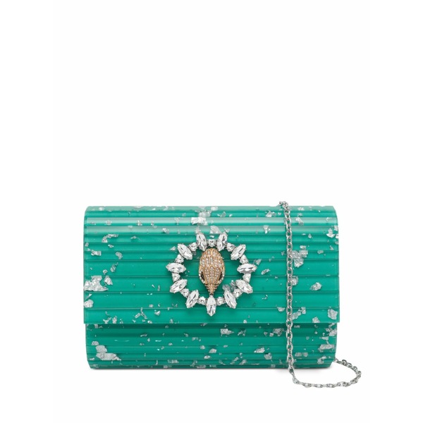 カートジェイガーロンドン レディース クラッチペダル御徒面子 御徒面子 Party eagle-embellishment clutch bag Green