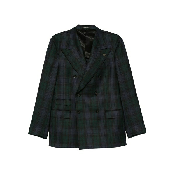 ガブリエレ パジーニ メンズ 上衣＆上衣 アウター Double-breasted plaid jacket Blue