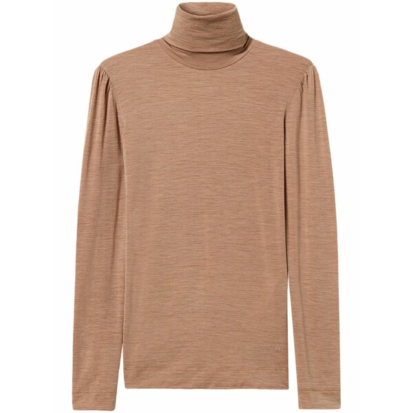 ツイン仕掛ける レディース プルオーバー トップス Roll-neck t-shirt  Brown