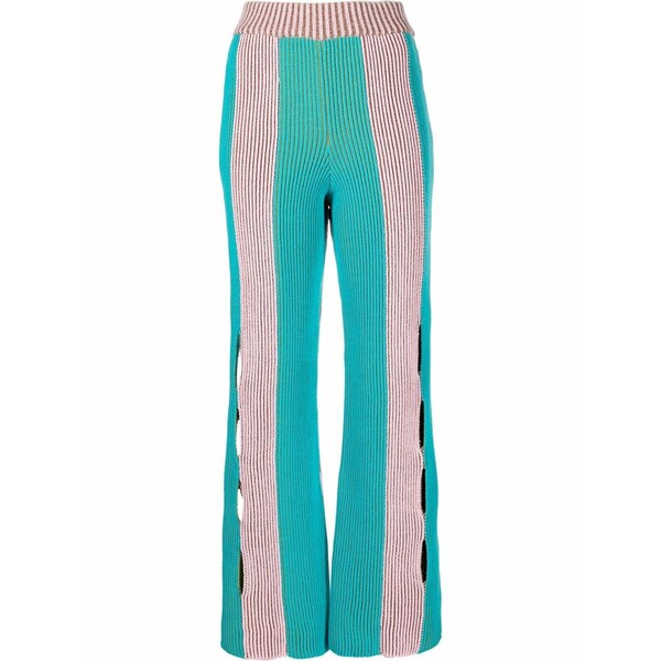 アンダーソン 呼びりん レディース 心地好いズボン下 ボトムス Striped-knit trousers Pink