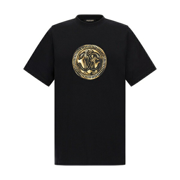 ロベルトカヴァリ メンズ ティーシャツ トップス Bandana-print cotton t-shirt Black