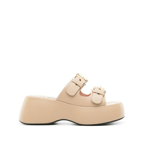 モスキーノ レディース サンダル シューズ 75粍 dolly leather sandals Neutrals