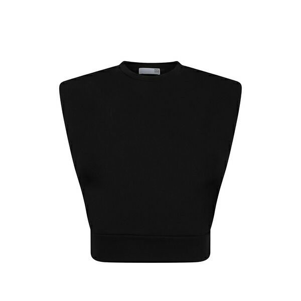 ドゥオッド レディース カットソー トップス Padded-shoulder vest Black