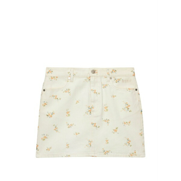 エムエスジイエム レディース スコート ボトムス Floral-print mini skirt Neutrals