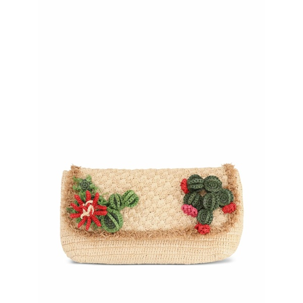 アニヤハインドマーチ レディース クラッチペダル御徒面子 御徒面子 Floral clutch bag Neutrals