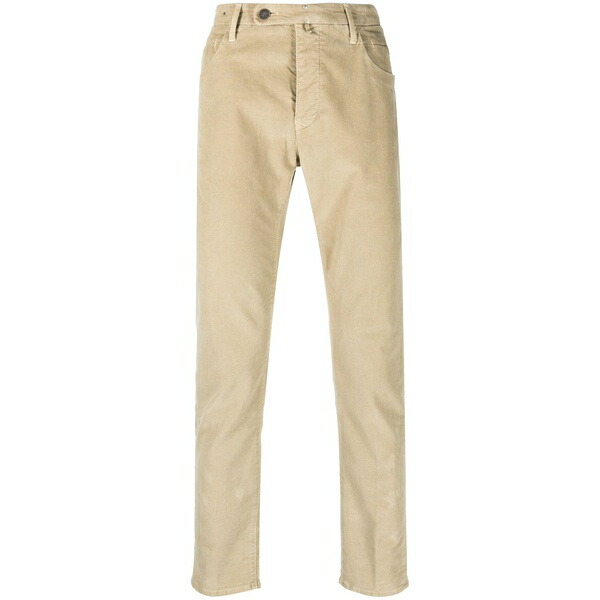 インコテックス メンズ 心地好いズボン下 ボトムス Slim-cut cotton trousers Neutrals