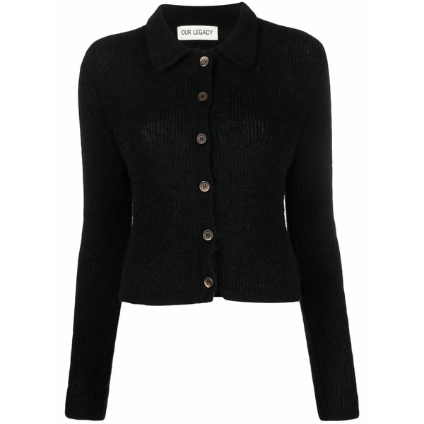 アワーレガシー レディース ジレー アウター Mazzy ribbed-knit cardigan Black