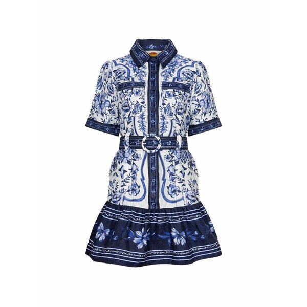 農園 リオ レディース 衣装 トップス Porcelain garden belted dress White