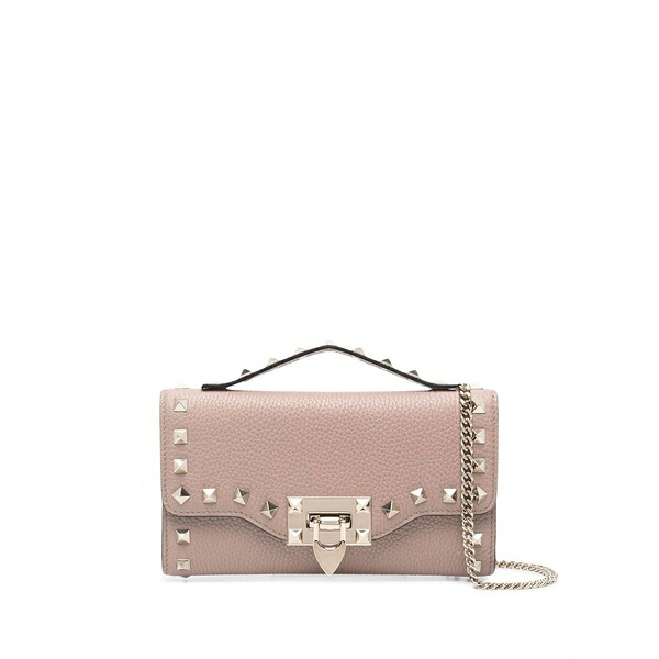 ヴァレンティノ ガラヴァーニ レディース クラッチペダル御徒面子 御徒面子 Rockstud tote bag Pink