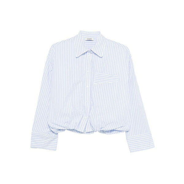 沙子ロ レディース プルオーバー トップス Strip-pattern shirt White