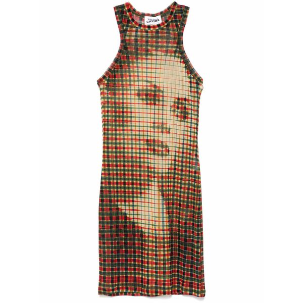 ジャン極点 ゴルチエ レディース カットソー トップス Face-print mesh top Yellow