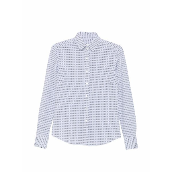 ザカス レディース シャツ トップス Geometric-print button-down shirt White|asty