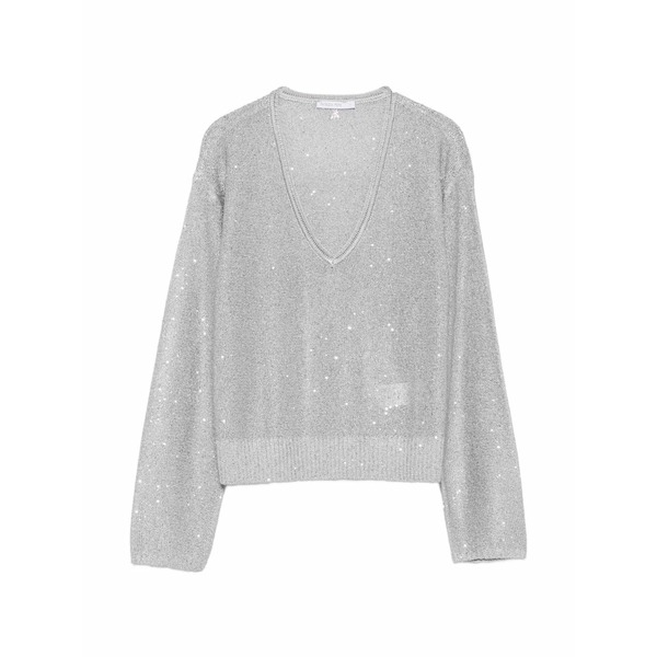 パトリツィア ペペ レディース 編み物\u0026プルオーバー アウター V-neck long-sleeve sweater Grey